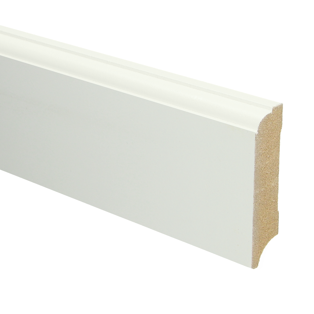 MDF Eigentijdse Plint 70x18 RAL 9010 Zuiver Wit 16049