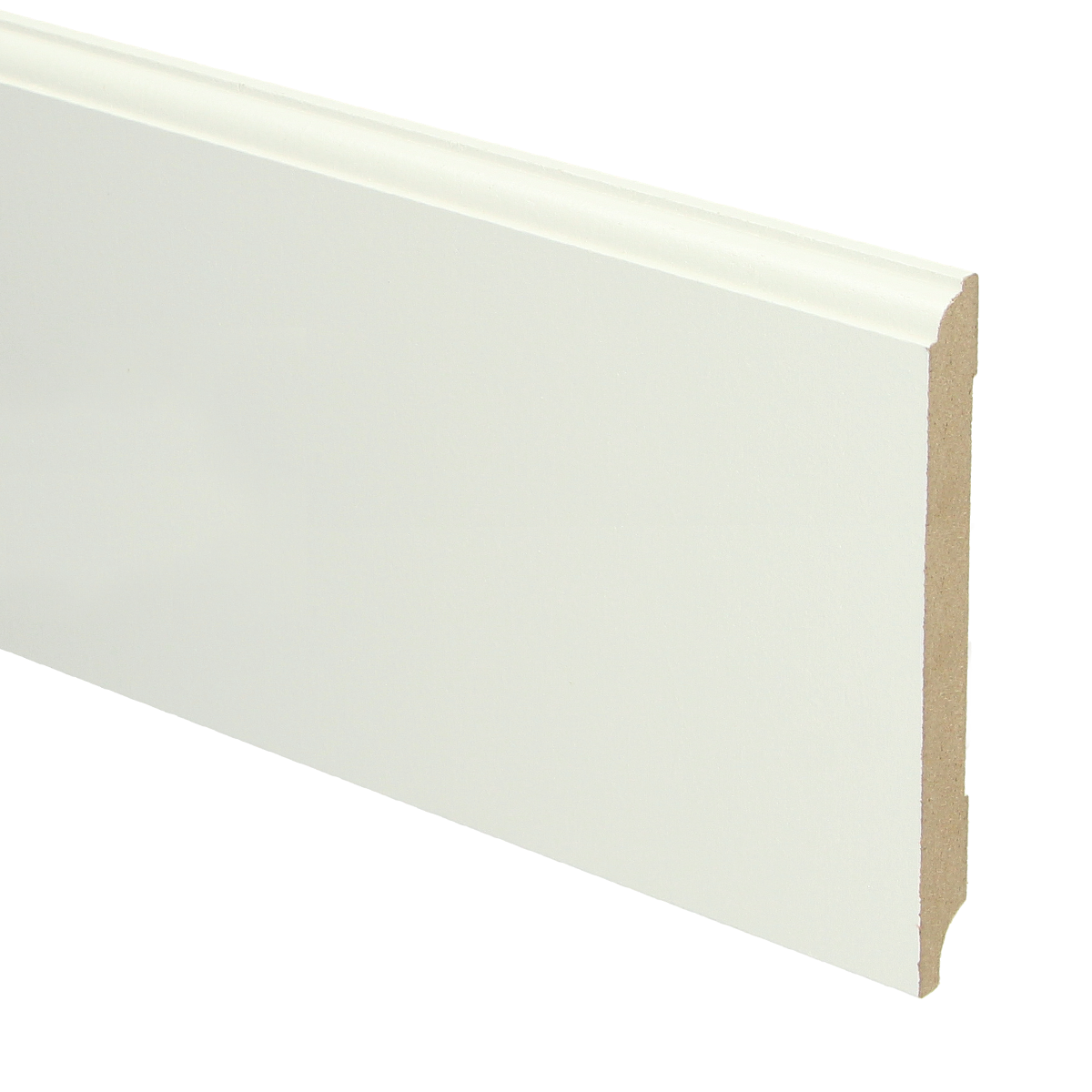 MDF Eigentijdse Plint 120x12 RAL 9010 Zuiver Wit 16048