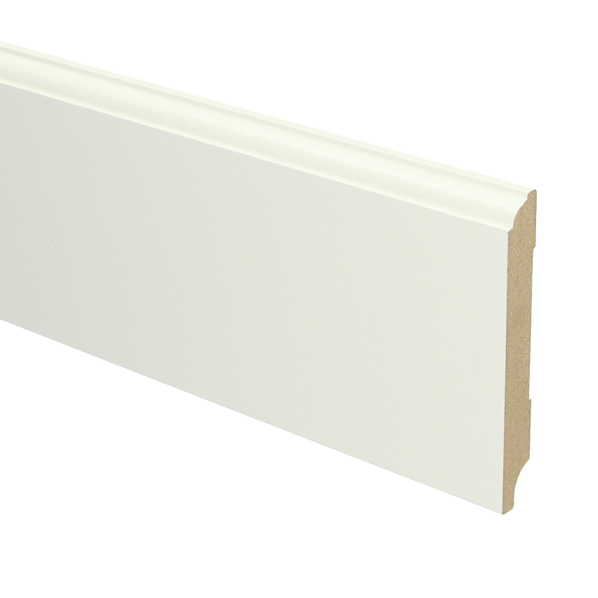 MDF Eigentijdse Plint 90x12 RAL 9010 Zuiver Wit 16047